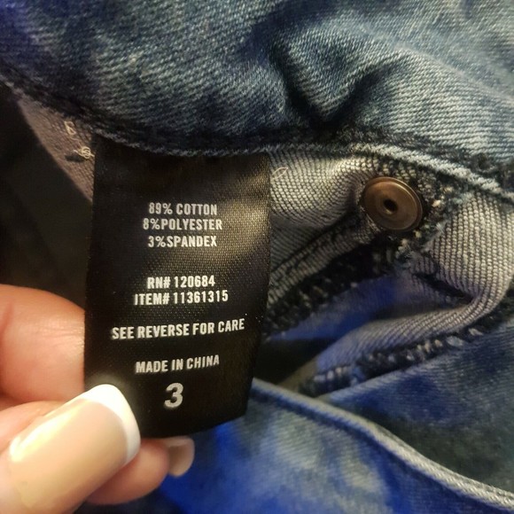 Blackheart Jegging Jeans Skinny Womens Size 3 Hot Topic Destroyed Distressed - Picture 7 of 12